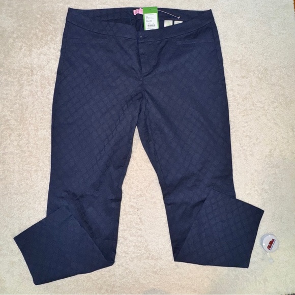 Lilly Pulitzer Kelly Skinny Midnight Ankle Pant in Midnight Navy Size 14